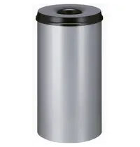 V-Part Afvalbak | Aluminium | Grijs/Zwart | 50L | Open | Vlamdovend | Ø335x630(h)mm