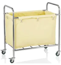 WAS Germany Linnenwagen | RVS/Nylon | Incl. Waszak | Wielen (Geremd) | 900x550x900(h)mm
