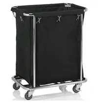 WAS Germany Losse Waszak | Nylon | Zwart | 150L | WAS Germany Linnenwagen WAS-4421006 | 600x350x750(h)mm 