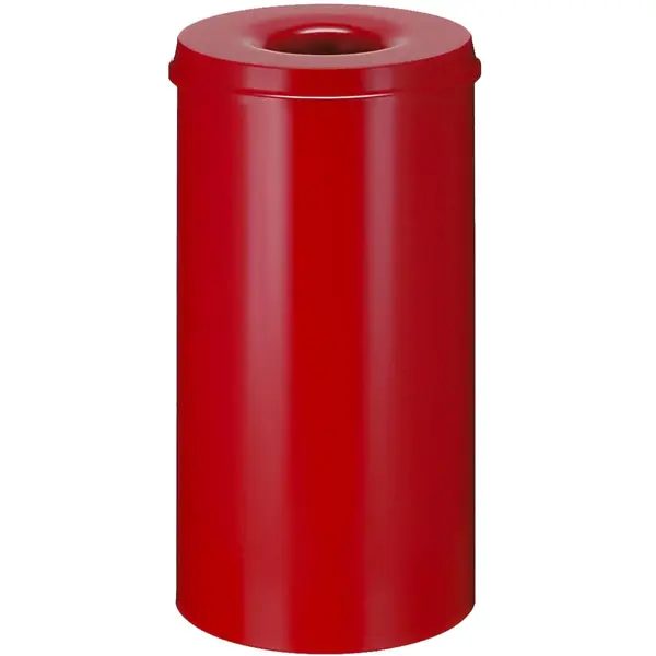 Afvalbak | Metaal | Rood | 50L | Open | Vlamdovend | Ø335x630(h)mm
