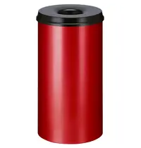 V-Part Afvalbak | Metaal | Rood/Zwart | 50L | Open | Vlamdovend | Ø335x630(h)mm