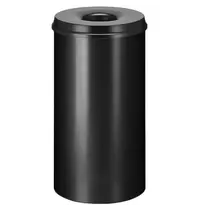 V-Part Afvalbak | Metaal | Zwart | 50L | Open | Vlamdovend | Ø335x630(h)mm