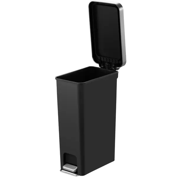 Pedaalemmer | HANA | Kunststof/RVS | Zwart | 40L | Klapdeksel | 250x440x625(h)mm