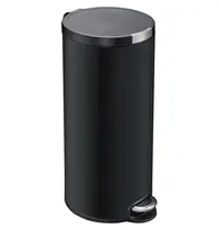 EKO Pedaalemmer | ARTISTIC | Kunststof/RVS | Zwart | 30L | Klapdeksel | Ø292x650(h)mm 
