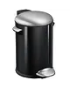 EKO Pedaalemmer | BELLE DELUXE | RVS | Zwart | 20L | Klapdeksel | Ø292x485(h)mm 