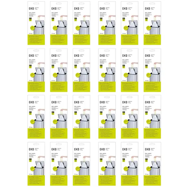 Afvalzakken | Kunststof | Wit | 21L | EKO Afvalbakken | 480 Stuks | 550x550(h)mm