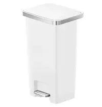 EKO Pedaalemmer | HANA | Kunststof/RVS | Wit | 45L | Klapdeksel | 308x370x650(h)mm 