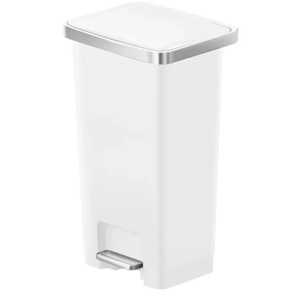 Pedaalemmer | HANA | Kunststof/RVS | Wit | 45L | Klapdeksel | 308x370x650(h)mm