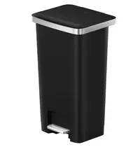 EKO Pedaalemmer | HANA | Kunststof/RVS | Zwart | 45L | Klapdeksel | 308x370x650(h)mm 