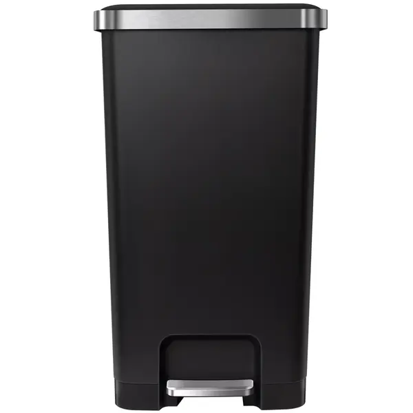 Pedaalemmer | HANA | Kunststof/RVS | Zwart | 45L | Klapdeksel | 308x370x650(h)mm