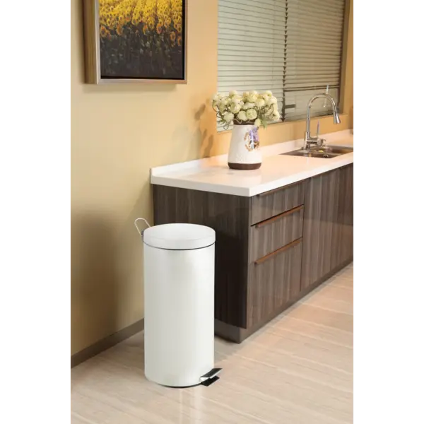 Pedaalemmer | Wit | 30L | Klapdeksel | Ø292x640(h)mm