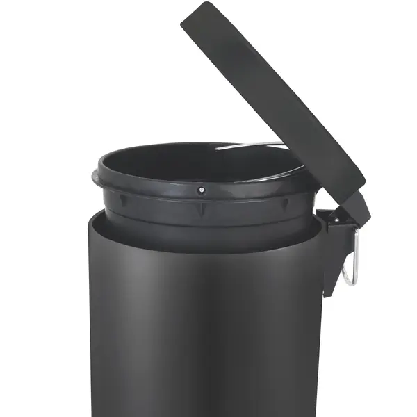 Pedaalemmer | Zwart | 30L | Klapdeksel | Ø292x640(h)mm