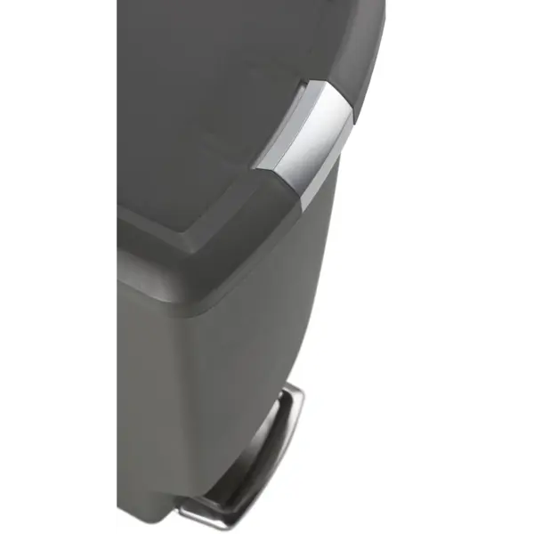 Pedaalemmer | SLIM STEP CAN | Kunststof | Grijs | 40L | Klapdeksel | Wielen | 490x260x640(h)mm