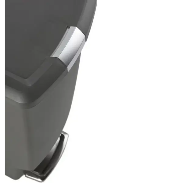 Pedaalemmer | SLIM STEP CAN | Kunststof | Grijs | 40L | Klapdeksel | Wielen | 490x260x640(h)mm
