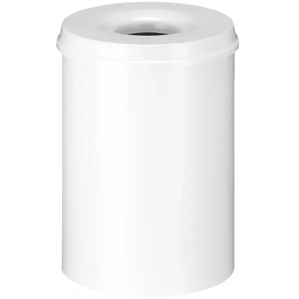 Afvalbak | Metaal | Wit | 30L | Open | Vlamdovend | Ø335x470(h)mm