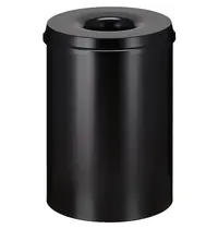 V-Part Afvalbak | Metaal | Zwart | 30L | Open | Vlamdovend | Ø335x470(h)mm