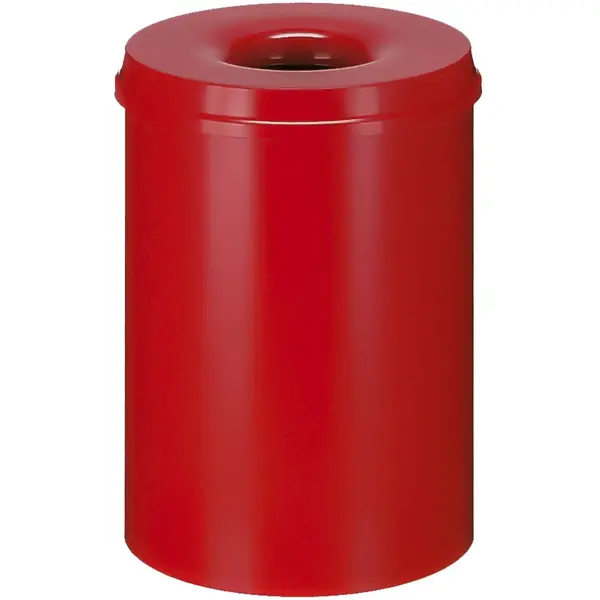 Afvalbak | Metaal | Rood | 30L | Open | Vlamdovend | Ø335x470(h)mm