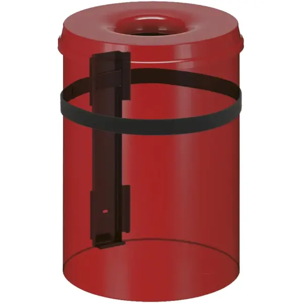 Afvalbak | Metaal | Rood | 30L | Open | Vlamdovend | Ø335x470(h)mm