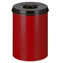 V-Part Afvalbak | Metaal | Rood/Zwart | 30L | Open | Vlamdovend | Ø335x470(h)mm