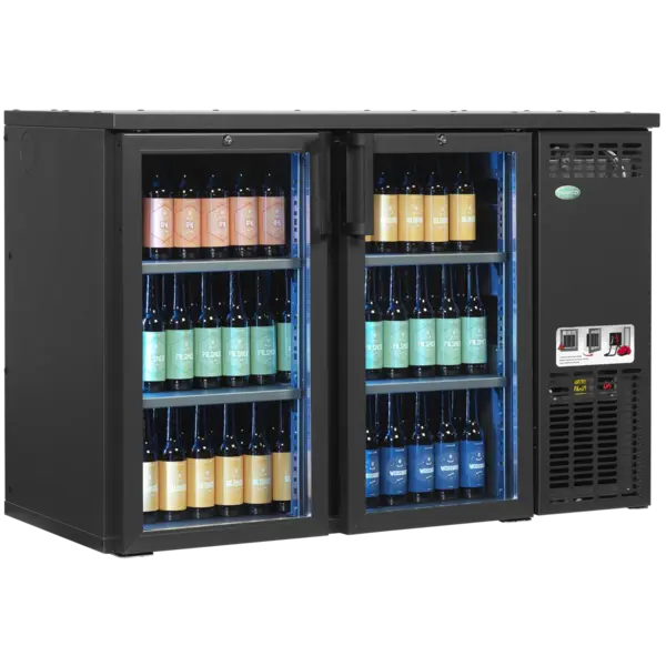 Barkoelkast | SCL Combi-Line | 299L | Antracietgrijs | +2°C/+10°C | Geforceerd | Draaideuren | RGB LED | 1245x560x820(h)mm