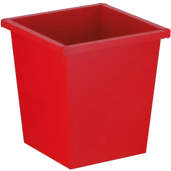 Afvalbak | Metaal/Kunststof | Rood | 27L | Open | Afvalscheiding | 343x343x361(h)mm