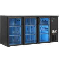 SERRCO by Tefcold Barkoelkast | SCL Combi-Line | 455L | Antracietgrijs | +2°C/+10°C | Geforceerd | Draaideuren | RGB LED | 1720x560x820(h)mm