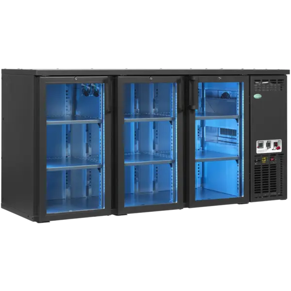 Barkoelkast | SCL Combi-Line | 455L | Antracietgrijs | +2°C/+10°C | Geforceerd | Draaideuren | RGB LED | 1720x560x820(h)mm