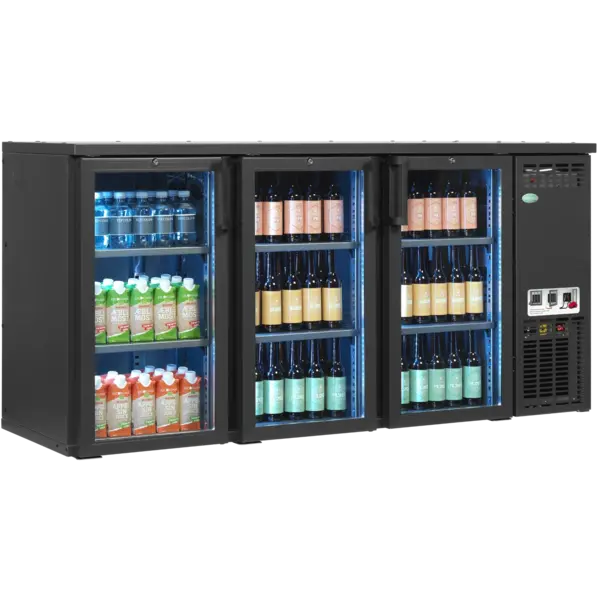 Barkoelkast | SCL Combi-Line | 455L | Antracietgrijs | +2°C/+10°C | Geforceerd | Draaideuren | RGB LED | 1720x560x820(h)mm