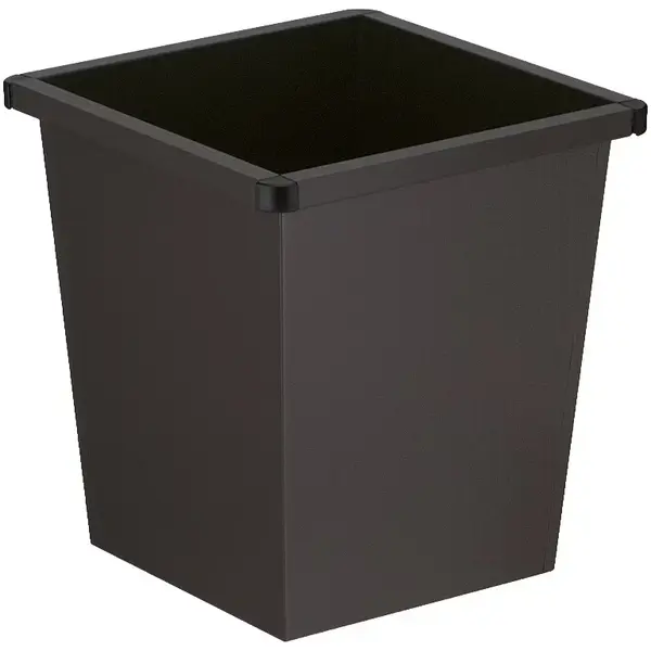 Afvalbak | Metaal/Kunststof | Zwart | 27L | Open | Afvalscheiding | 343x343x361(h)mm