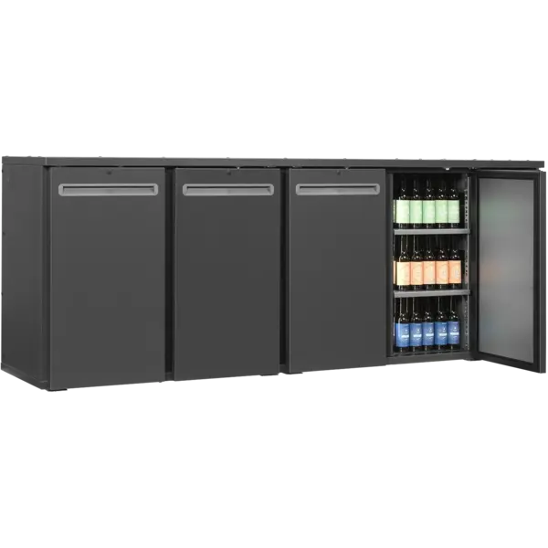 Barkoelkast | SCL Combi-Line | 616L | Antracietgrijs | +2°C/+10°C | Geforceerd | Draaideuren | 2200x560x820(h)mm