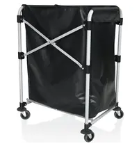 WAS Germany Linnenwagen | Ijzer/PVC | Inklapbaar | Incl. Waszak | Wielen (Geremd) | 660x500x860(h)mm 