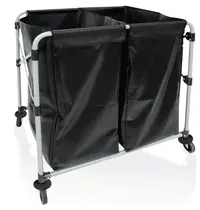 WAS Germany Linnenwagen | Ijzer/PVC | Inklapbaar | Incl. Waszakken | Wielen (Geremd) | 900x660x860(h)mm