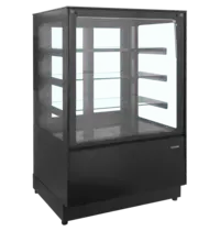 Tefcold Koelvitrine | PDA3 | 390L | Zwart | -1°C/+5°C | Geforceerd | 4 Niveaus | Wielen | 900x750x1360(h)mm 