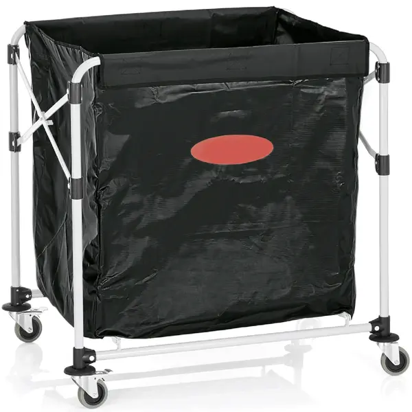 Losse Waszak | PVC | Zwart | 300L | WAS Germany Linnenwagen WAS-4434300 | 730x560x740(h)mm