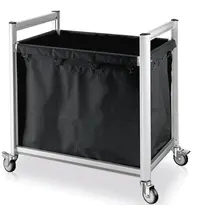 WAS Germany Linnenwagen | Aluminium/Polyester | Incl. Waszak | Wielen (Geremd) | 940x650x1050(h)mm