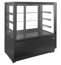 Tefcold Koelvitrine | PDA3 | 530L | Zwart | -1°C/+5°C | Geforceerd | 4 Niveaus | Wielen | 1200x750x1360(h)mm