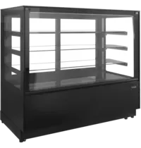 Tefcold Koelvitrine | PDA3 | 680L | Zwart | -1°C/+5°C | Geforceerd | 4 Niveaus | Wielen | 1500x750x1360(h)mm 