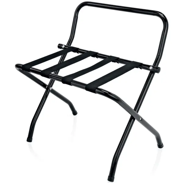 Kofferstandaard | Staal | Zwart | Inklapbaar | Wandbescherming | 620x470x460(h)mm