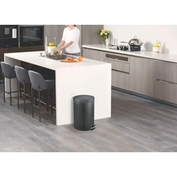 Pedaalemmer | Zwart | 20L | Klapdeksel | Ø292x445(h)mm