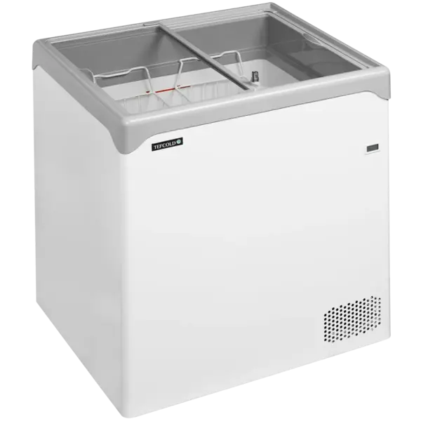 Vrieskist | NIC | 186L | Wit/Grijs | -14°C/-24°C | Statisch | Schuifdeksels | Wielen (Geremd) | 740x650x885(h)mm