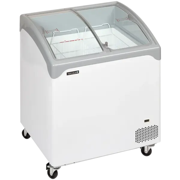 Vrieskist | NIC | 185L | Wit/Grijs | -14°C/-24°C | Statisch | Schuifdeksels | Wielen (Geremd) | 740x650x918(h)mm