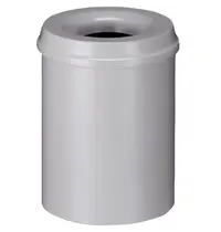 V-Part Afvalbak | Metaal | Grijs | 15L | Open | Vlamdovend | Ø260x360(h)mm 
