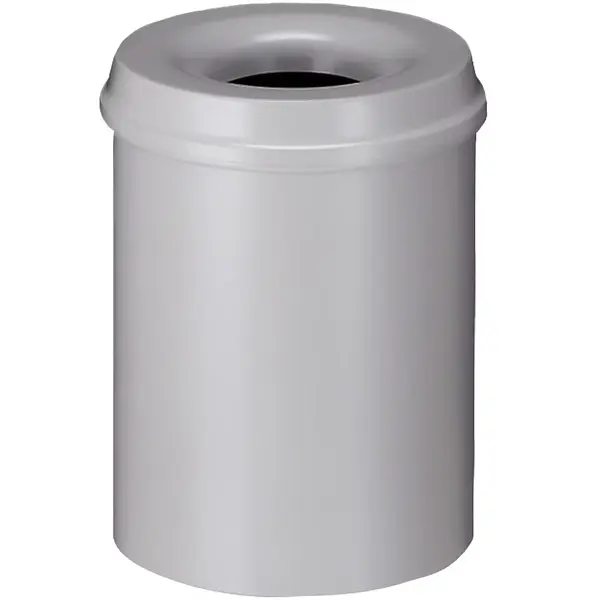 Afvalbak | Metaal | Grijs | 15L | Open | Vlamdovend | Ø260x360(h)mm