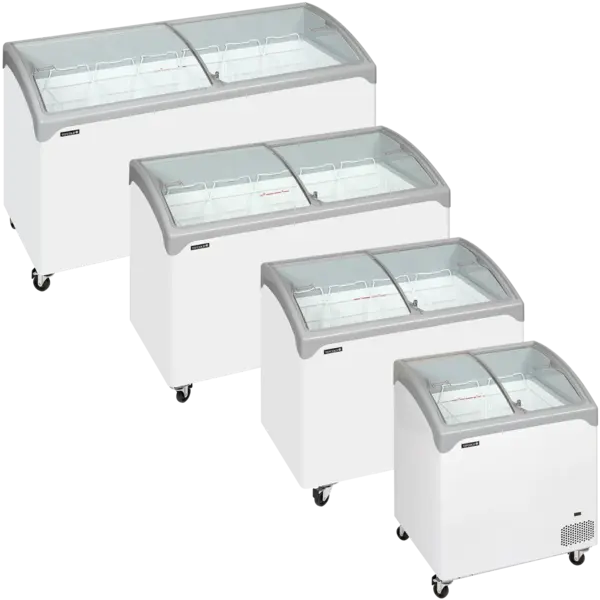 Vrieskist | NIC | 286L | Wit/Grijs | -14°C/-24°C | Statisch | Schuifdeksels | Wielen (Geremd) | 1030x650x918(h)mm