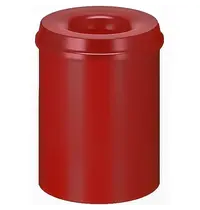 V-Part Afvalbak | Metaal | Rood | 15L | Open | Vlamdovend | Ø260x360(h)mm 