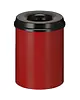 V-Part Afvalbak | Metaal | Rood/Zwart | 15L | Open | Vlamdovend | Ø260x360(h)mm 