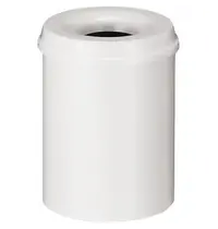 V-Part Afvalbak | Metaal | Wit | 15L | Open | Vlamdovend | Ø260x360(h)mm