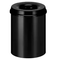 V-Part Afvalbak | Metaal | Zwart | 15L | Open | Vlamdovend | Ø260x360(h)mm