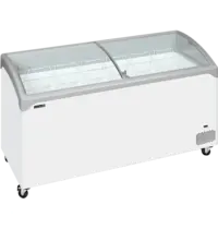 Tefcold Vrieskist | NIC | 475L | Wit/Grijs | -14°C/-24°C | Statisch | Schuifdeksels | Wielen (Geremd) | 1570x650x918(h)mm