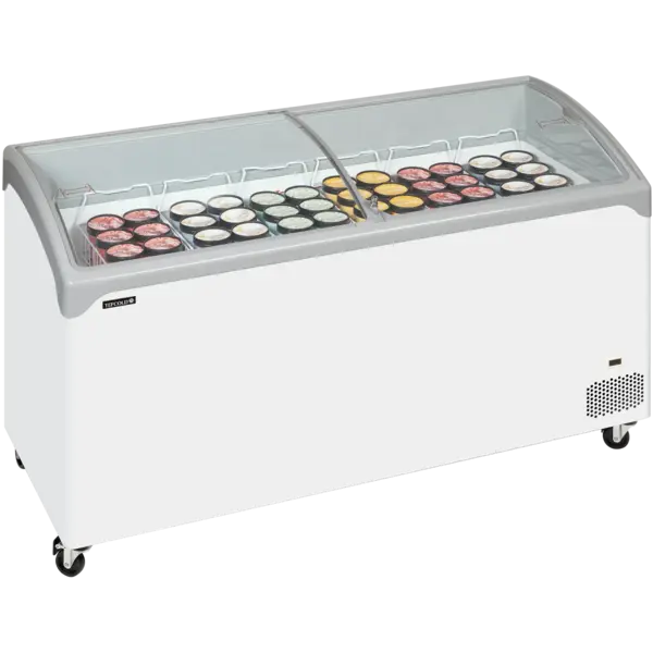 Vrieskist | NIC | 475L | Wit/Grijs | -14°C/-24°C | Statisch | Schuifdeksels | Wielen (Geremd) | 1570x650x918(h)mm